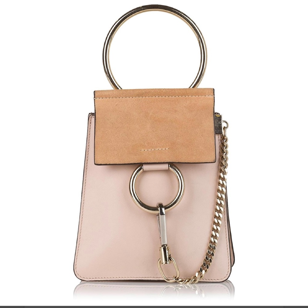 Chloe Faye bracelet mini bag nude blush pink new